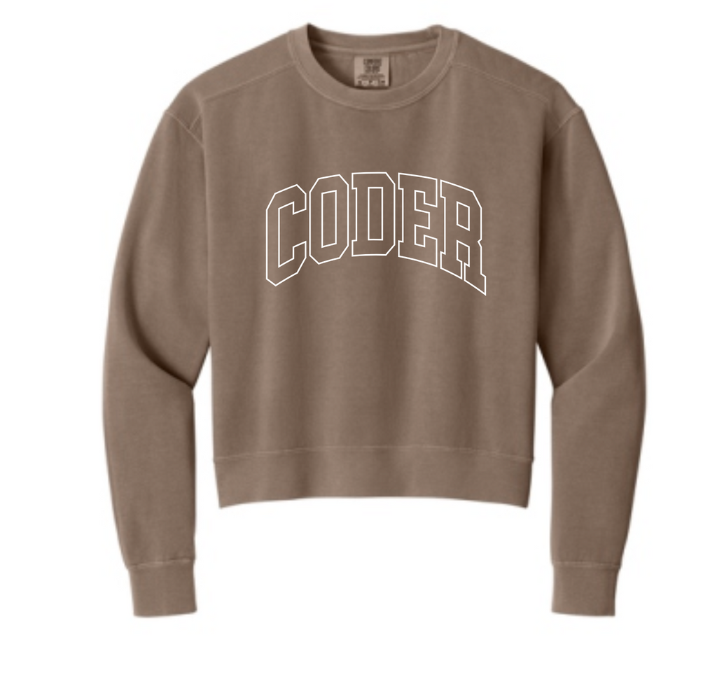 Bearcats/Coder Ladies Mid Length Crewneck Sweatshirt Comfort Colors