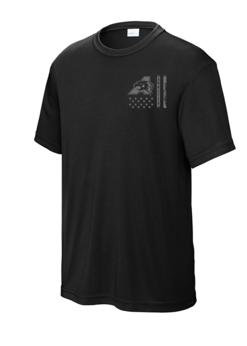 Annetta Bearcats Flag Moisture Management Short Sleeve Tee