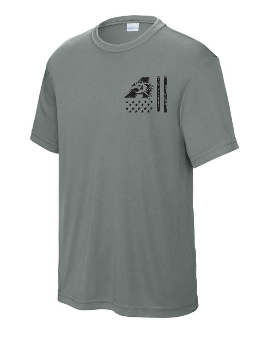 Annetta Bearcats Flag Moisture Management Short Sleeve Tee