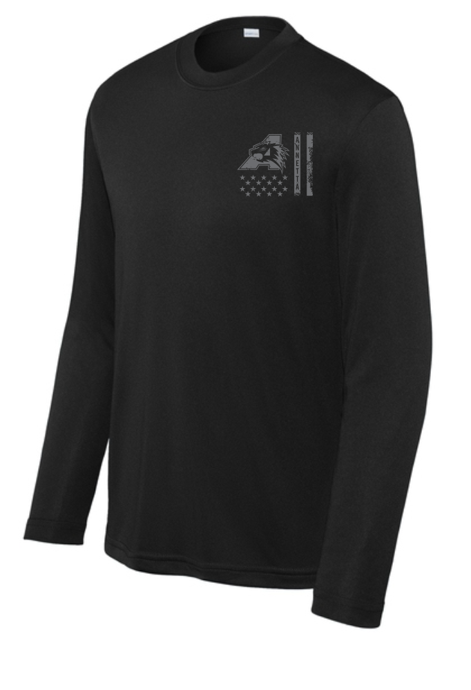 Annetta Bearcats Flag Moisture Management Long Sleeve Tee