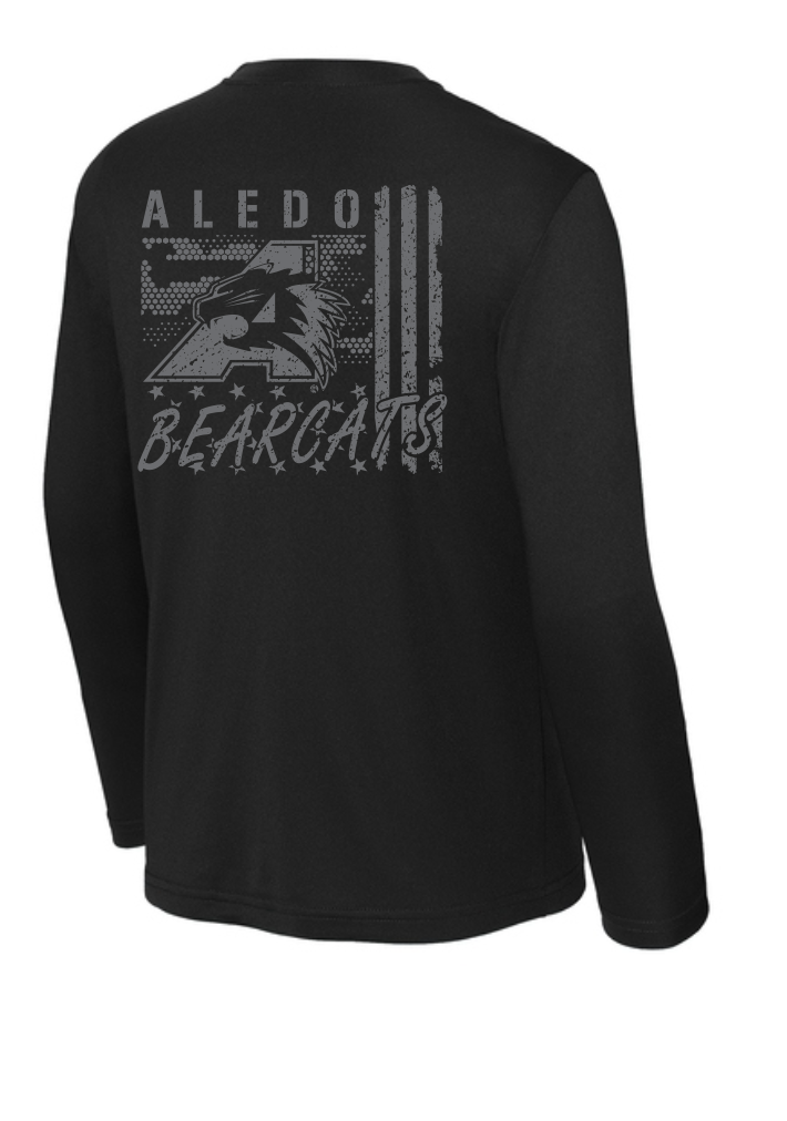 Annetta Bearcats Flag Moisture Management Long Sleeve Tee