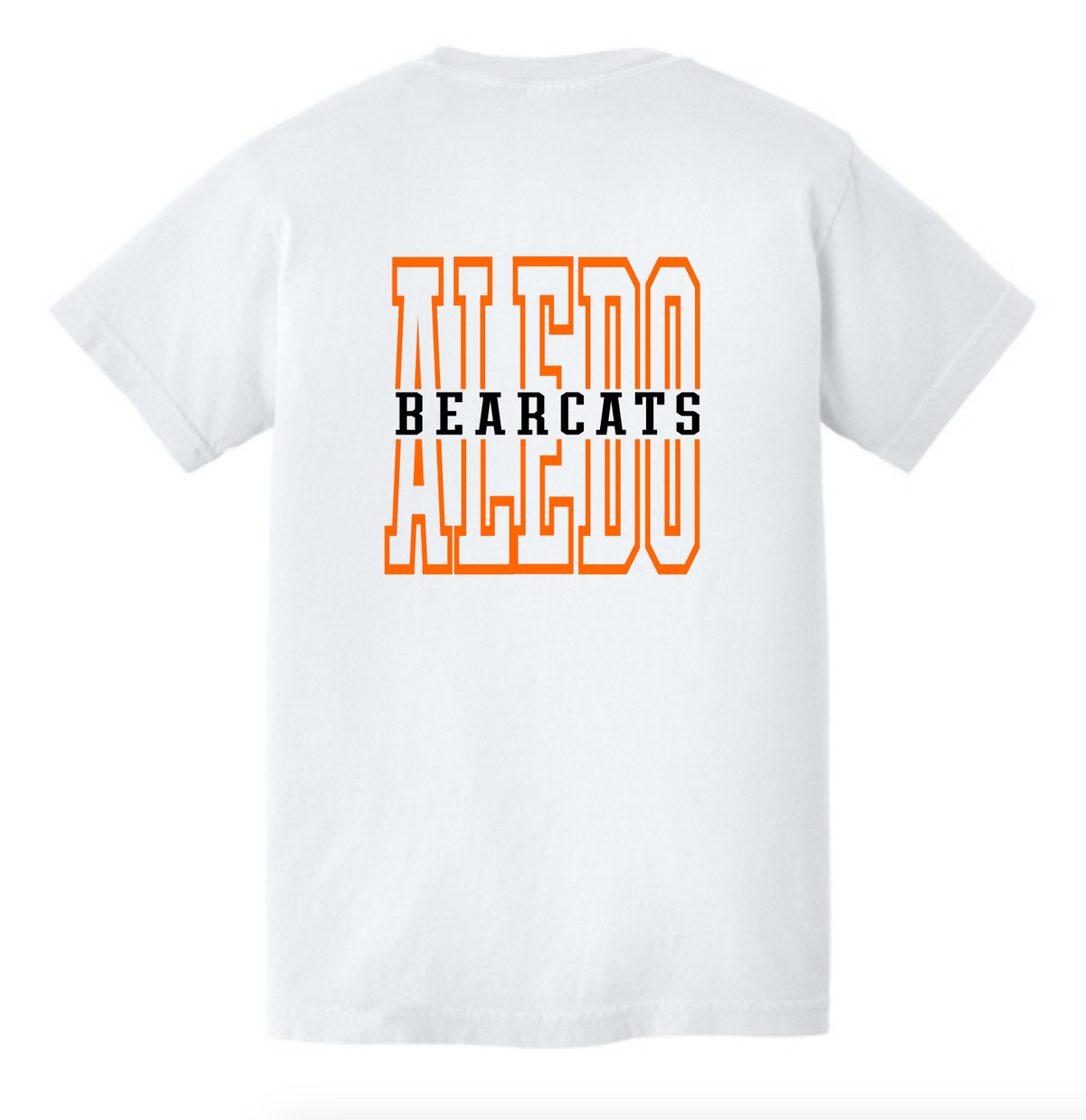 Aledo Bearcats Short Sleeve Big Back Logo with Front Paw Comfort Colors Tee