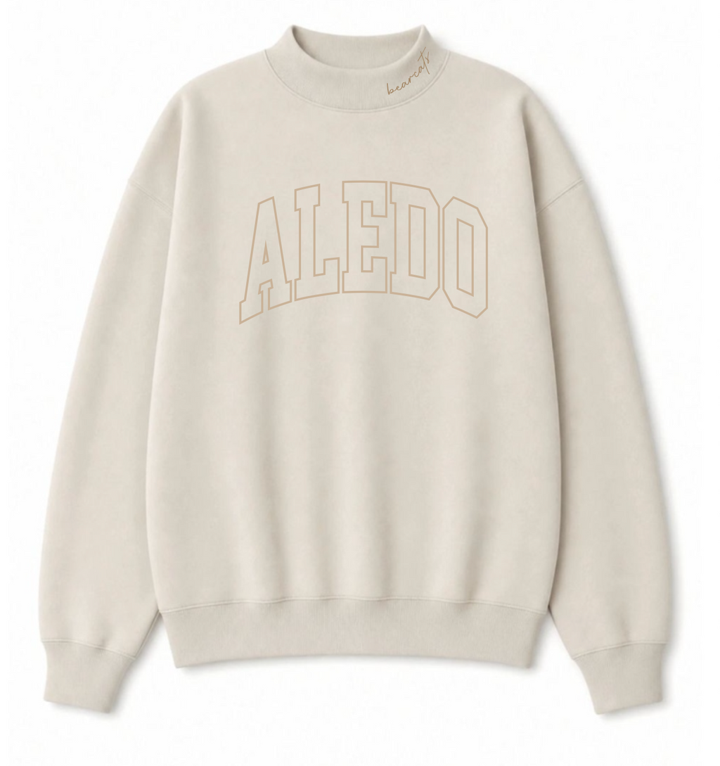 Aledo Embroidered Mock Neck Oversized Sweatshirts