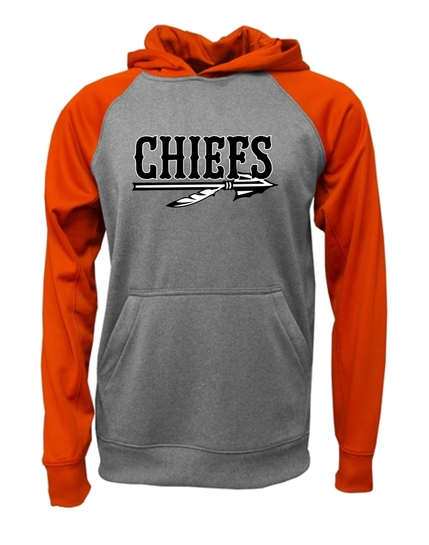 Chiefs Logo Two Tone Moisture Management Hoodie