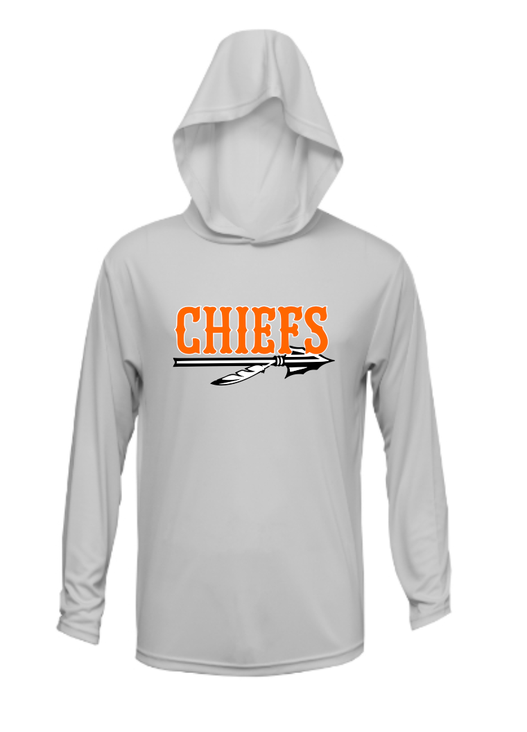 Chiefs Logo Xtreme Tech Moisture Management Hooded Long Sleeve