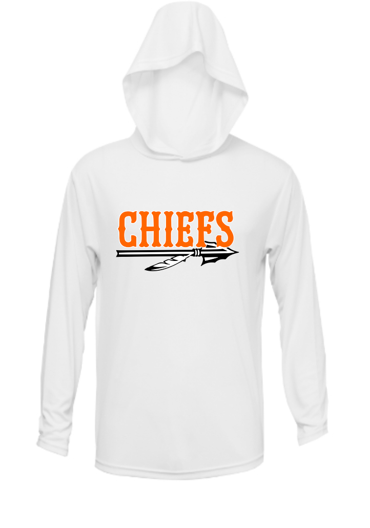 Chiefs Logo Xtreme Tech Moisture Management Hooded Long Sleeve