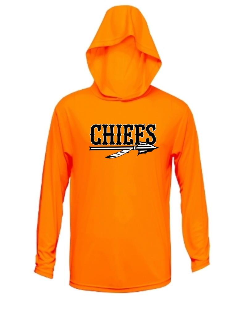 Chiefs Logo Xtreme Tech Moisture Management Hooded Long Sleeve