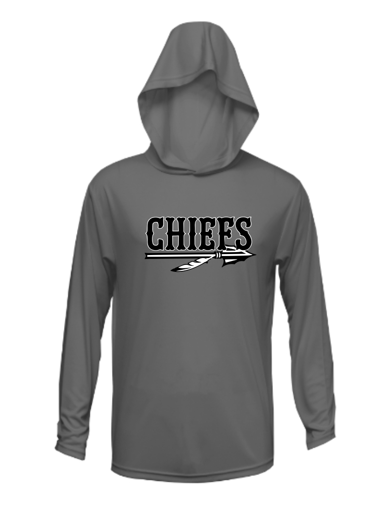 Chiefs Logo Xtreme Tech Moisture Management Hooded Long Sleeve