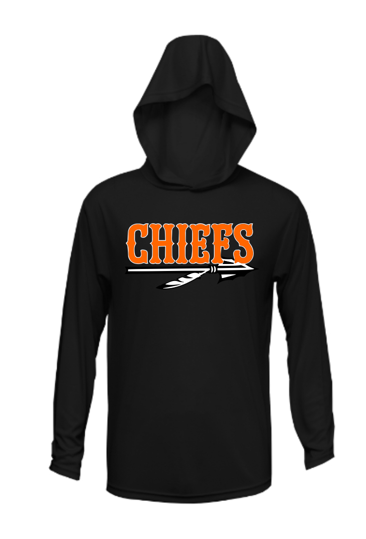 Chiefs Logo Xtreme Tech Moisture Management Hooded Long Sleeve