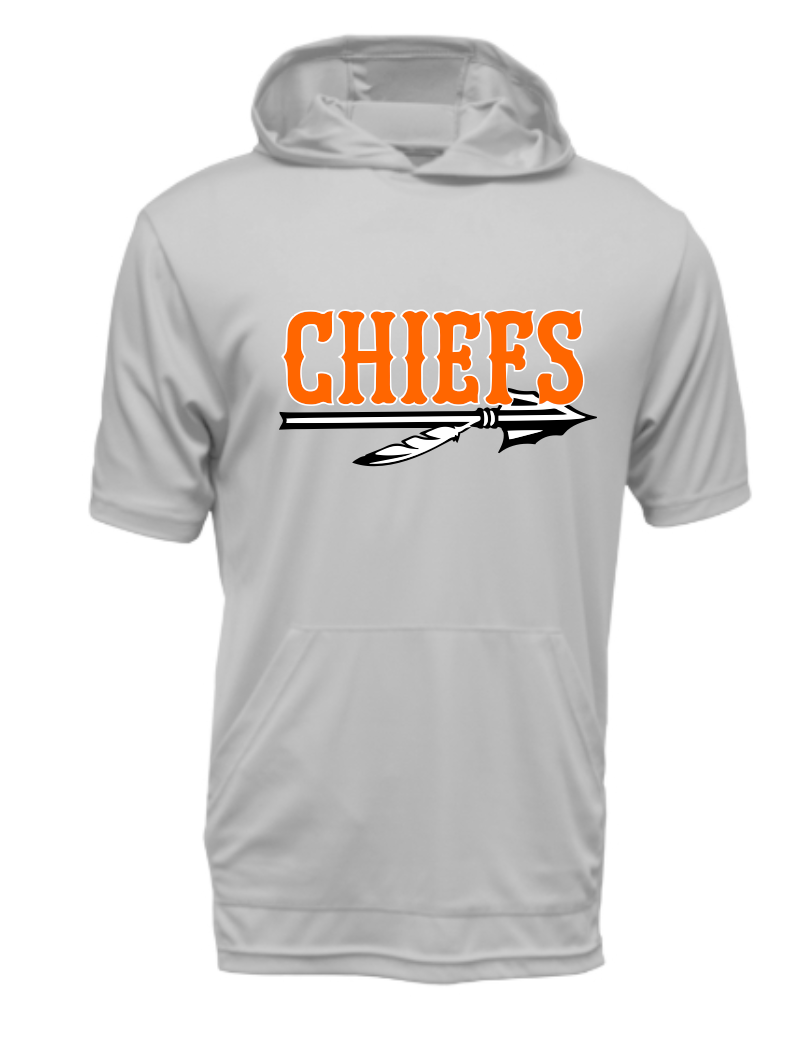 Chiefs Logo Xtreme Tech Moisture Management Hooded Short Sleeve