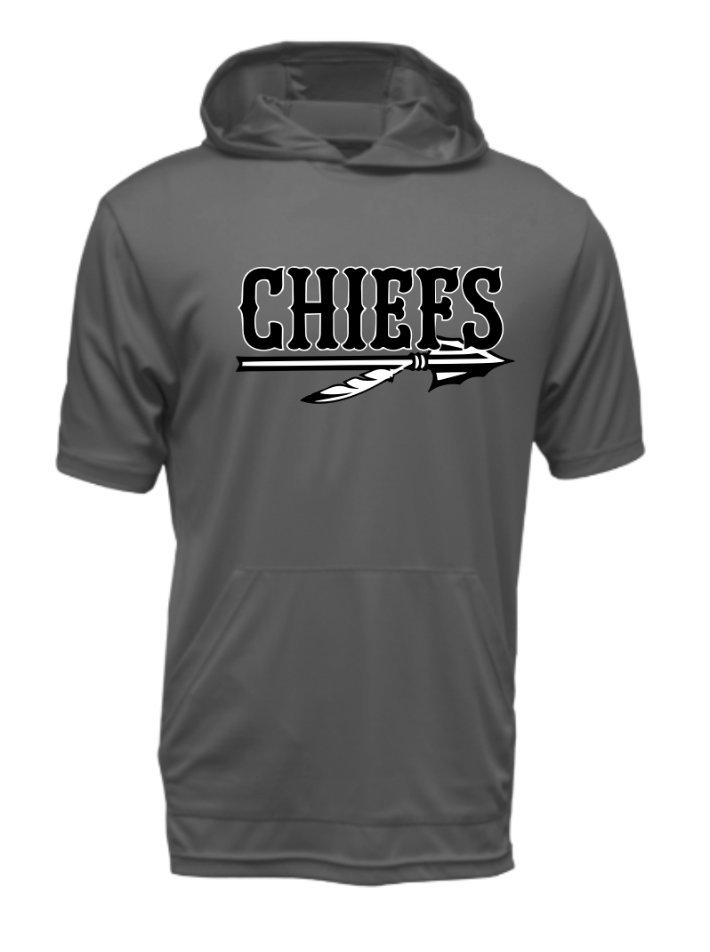 Chiefs Logo Xtreme Tech Moisture Management Hooded Short Sleeve