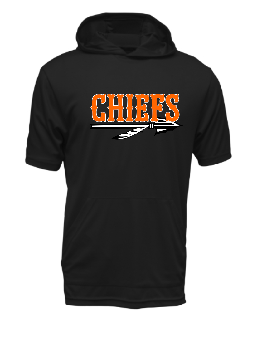 Chiefs Logo Xtreme Tech Moisture Management Hooded Short Sleeve