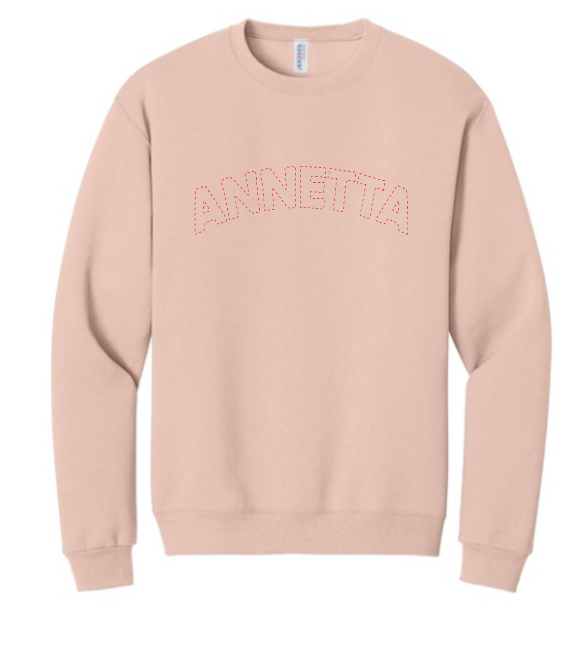 Annetta Dotted Logo Crewneck Sweatshirt (embroidered - choice of Annetta or Aledo)