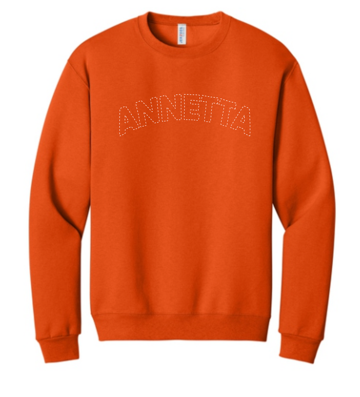 Annetta Dotted Logo Crewneck Sweatshirt (embroidered - choice of Annetta or Aledo)
