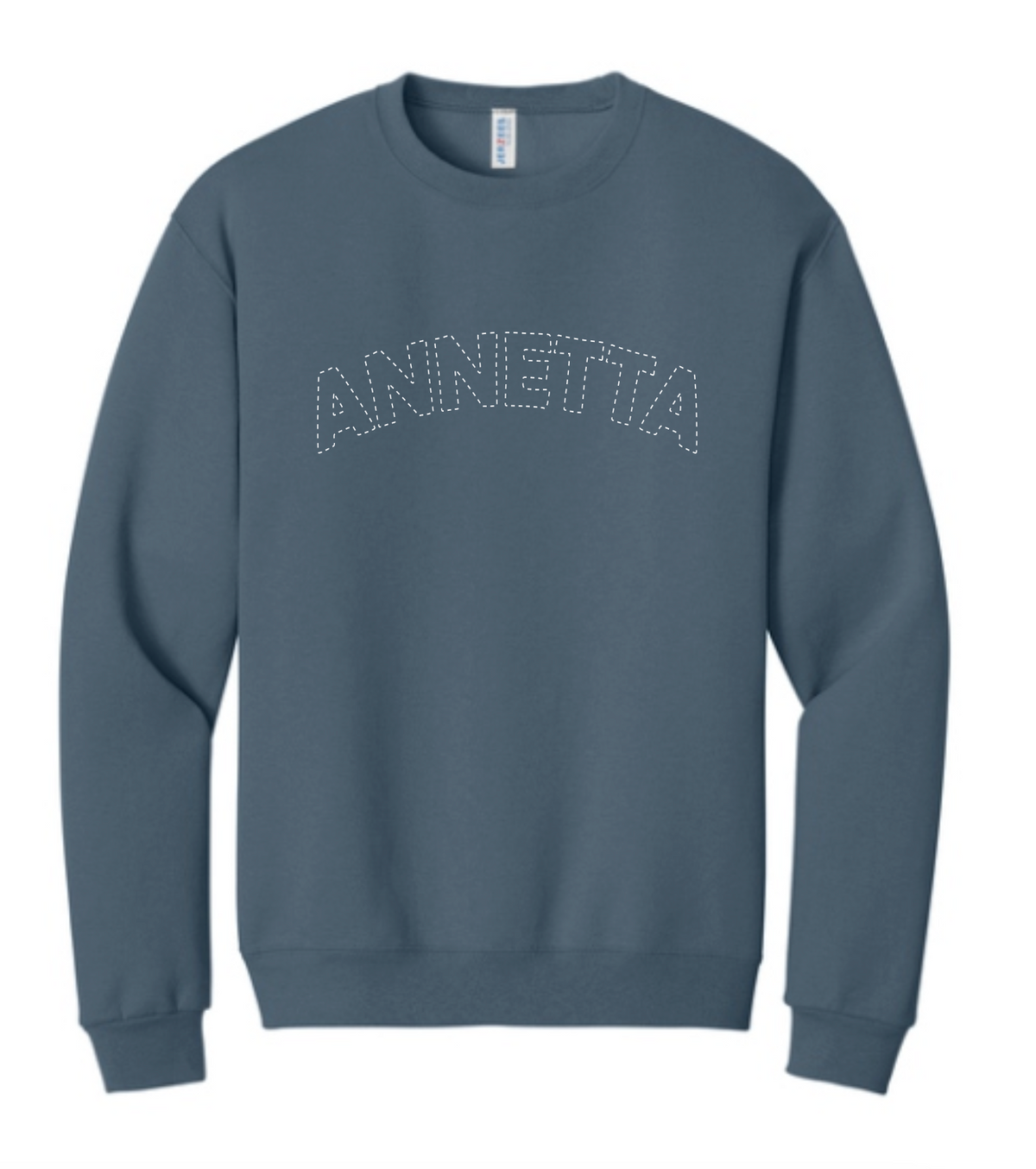 Annetta Dotted Logo Crewneck Sweatshirt (embroidered - choice of Annetta or Aledo)