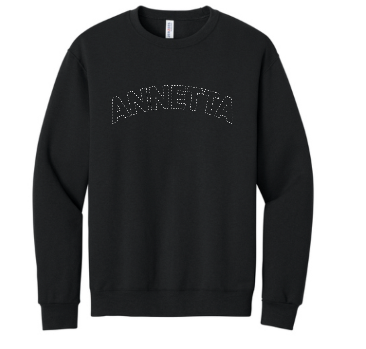 Annetta Dotted Logo Crewneck Sweatshirt - YOUTH (embroidered choice of Annetta or Aledo)