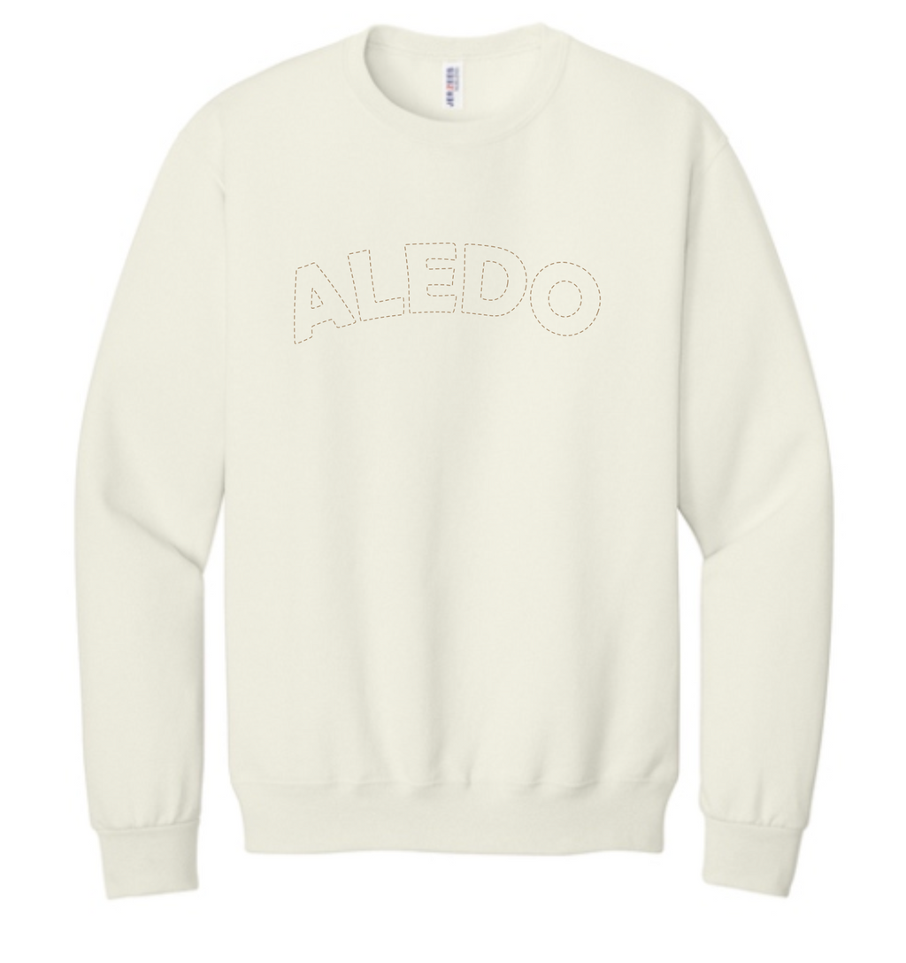 Annetta Dotted Logo Crewneck Sweatshirt (embroidered - choice of Annetta or Aledo)