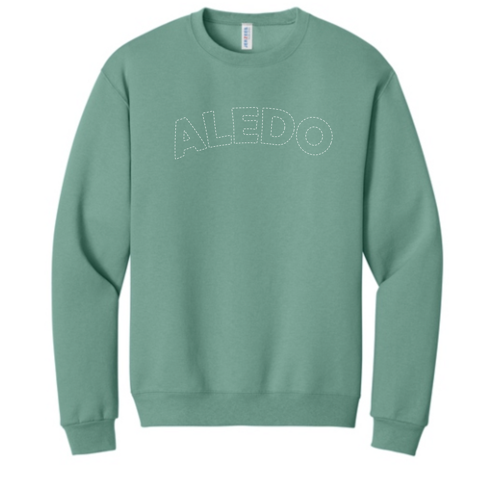 Annetta Dotted Logo Crewneck Sweatshirt (embroidered - choice of Annetta or Aledo)