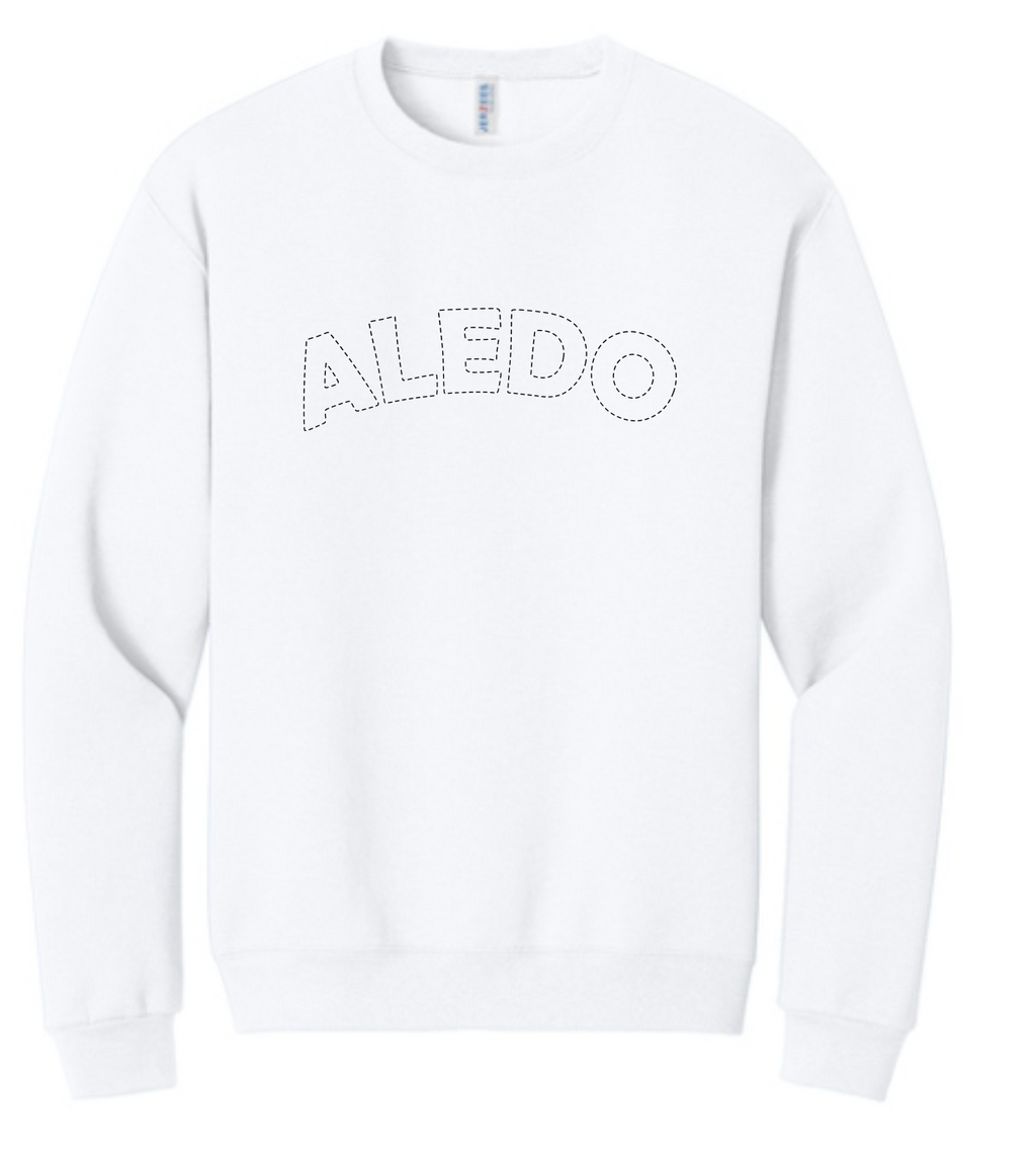 Annetta Dotted Logo Crewneck Sweatshirt (embroidered - choice of Annetta or Aledo)