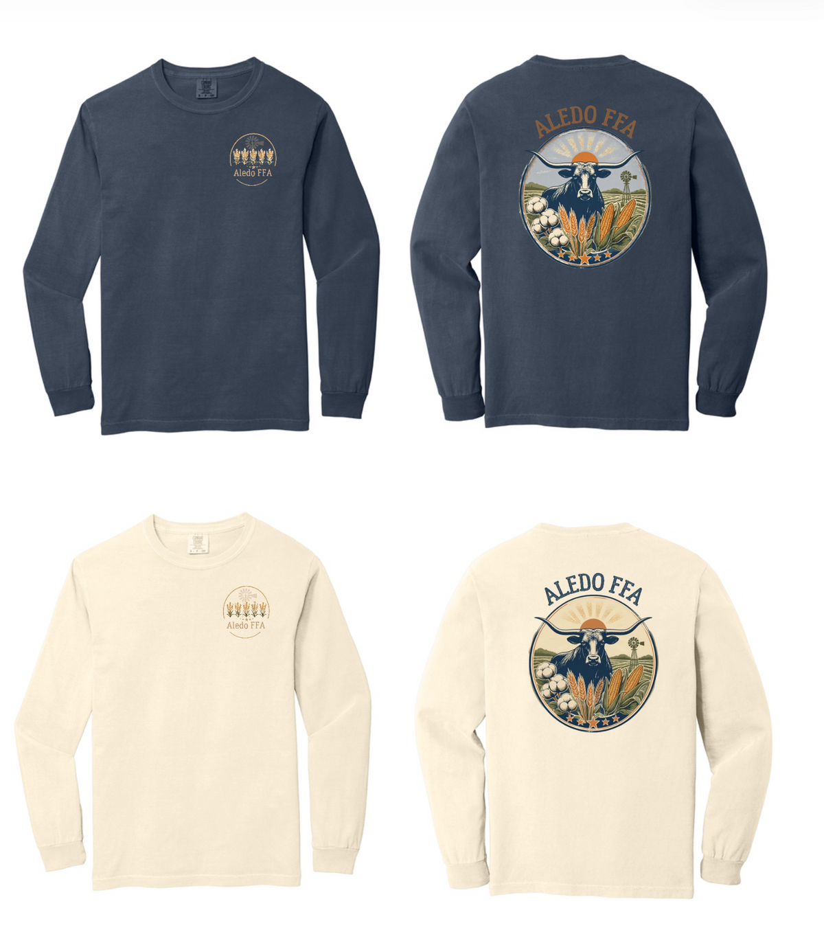 Aledo FFA Comfort Colors Long Sleeve Tee