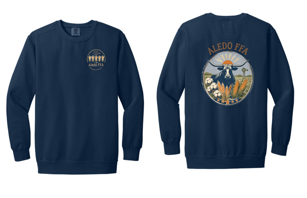 Aledo FFA Comfort Colors Crewneck Sweatshirt