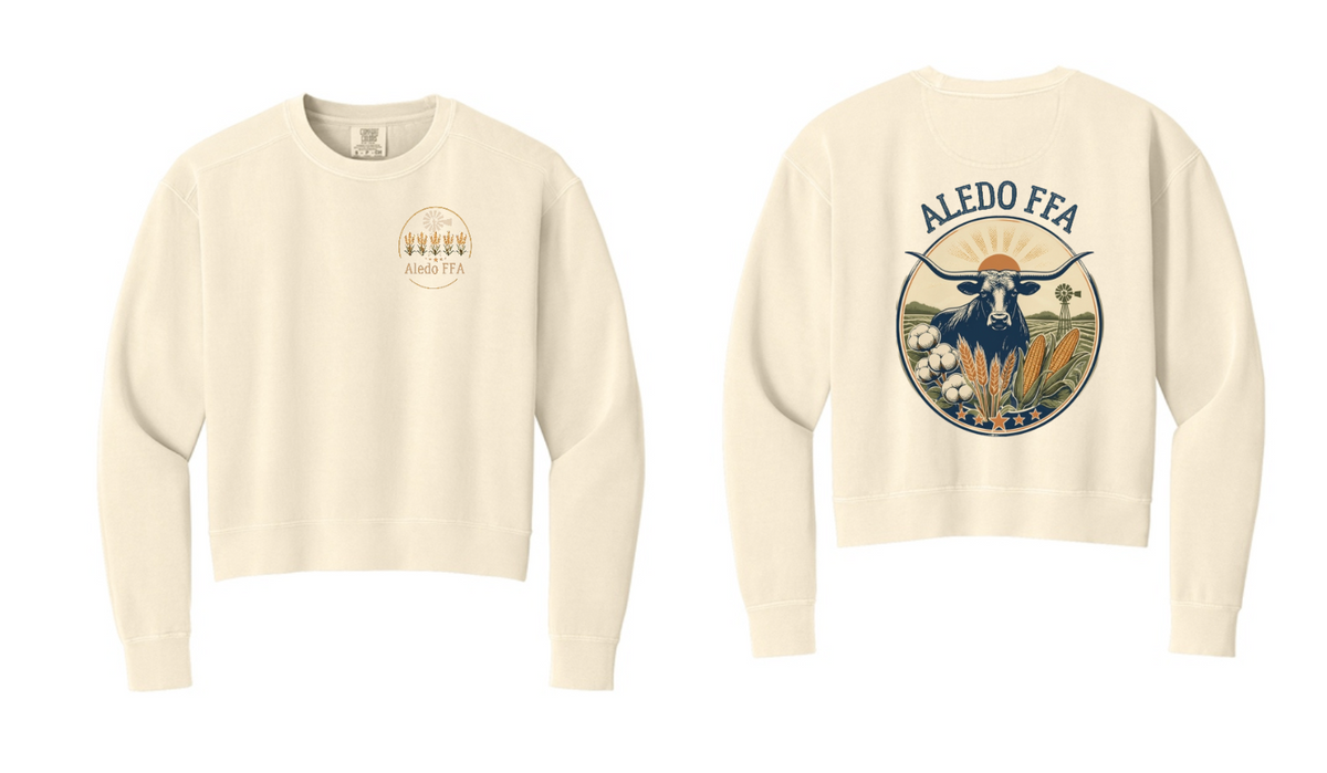 Aledo FFA Comfort Colors Midlength Crewneck Sweatshirt
