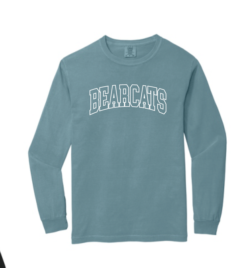 Coder Block Logo Long Sleeve Comfort Color Tee - optional Logo (Coder/Bearcat)
