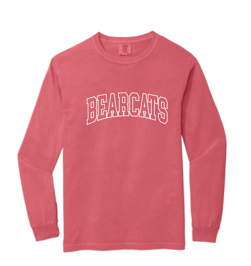 Coder Block Logo Long Sleeve Comfort Color Tee - optional Logo (Coder/Bearcat)