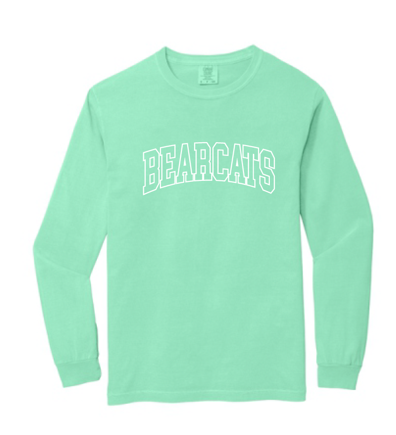 Coder Block Logo Long Sleeve Comfort Color Tee - optional Logo (Coder/Bearcat)