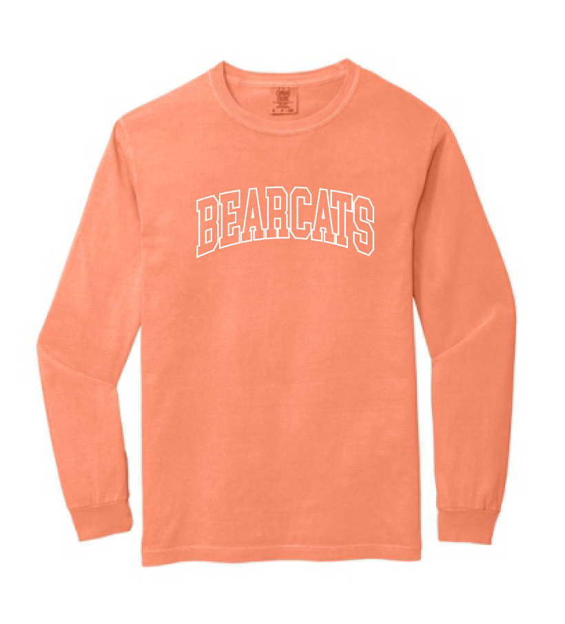 Coder Block Logo Long Sleeve Comfort Color Tee - optional Logo (Coder/Bearcat)
