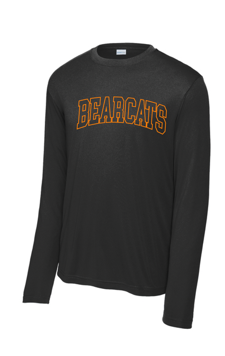 Coder Block Logo Moisture Management Long Sleeve Tee - optional logo (Coder/Bearcat)