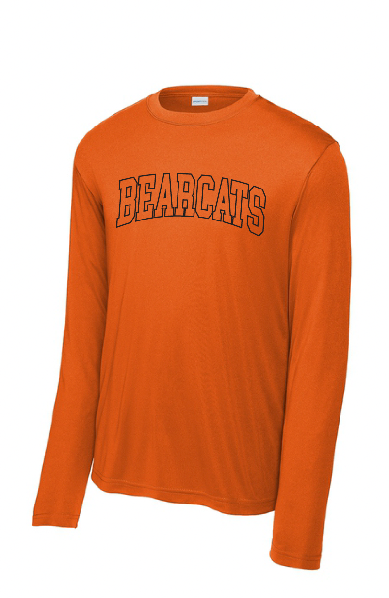 Coder Block Logo Moisture Management Long Sleeve Tee - optional logo (Coder/Bearcat)