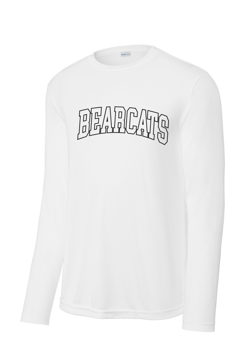 Coder Block Logo Moisture Management Long Sleeve Tee - optional logo (Coder/Bearcat)