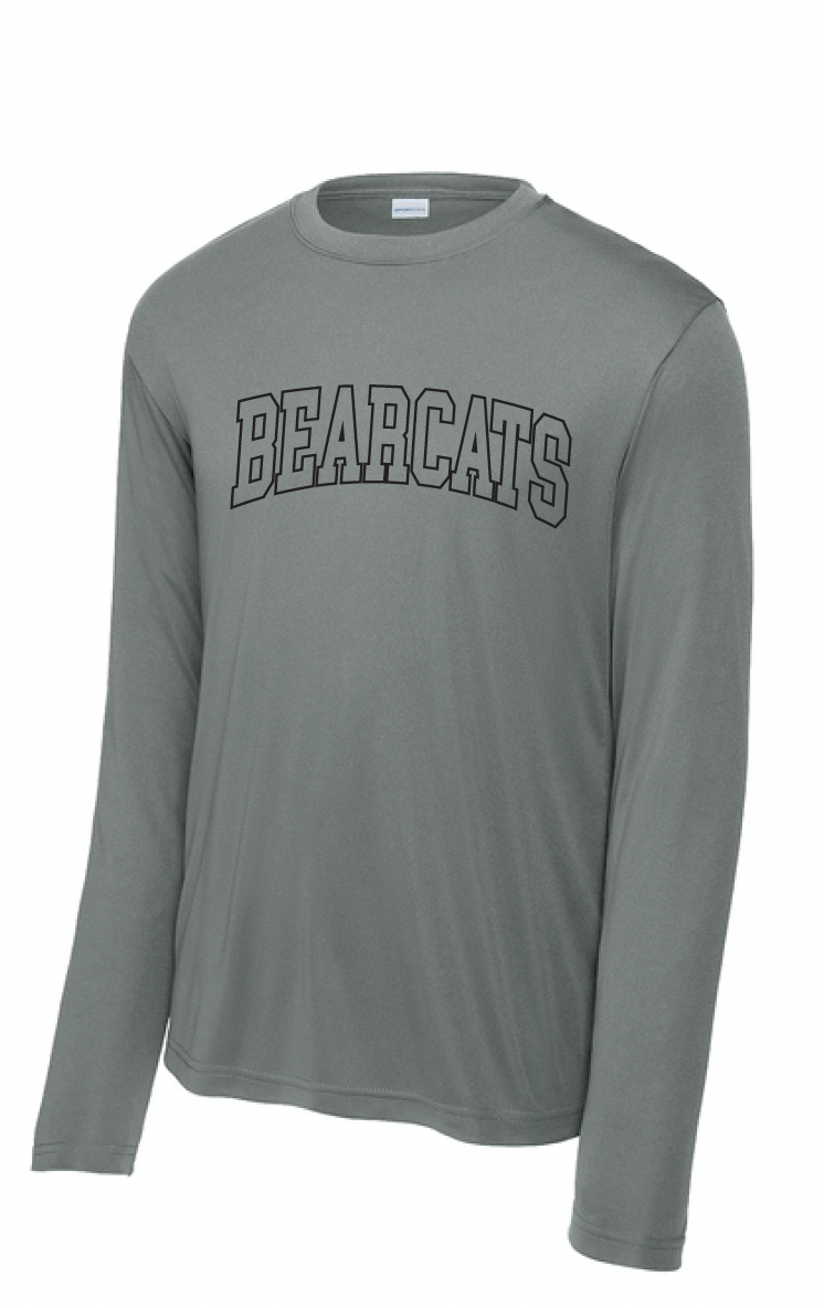Coder Block Logo Moisture Management Long Sleeve Tee - optional logo (Coder/Bearcat)