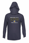 BCHS Football LS Hooded Tee with Eagles Logo