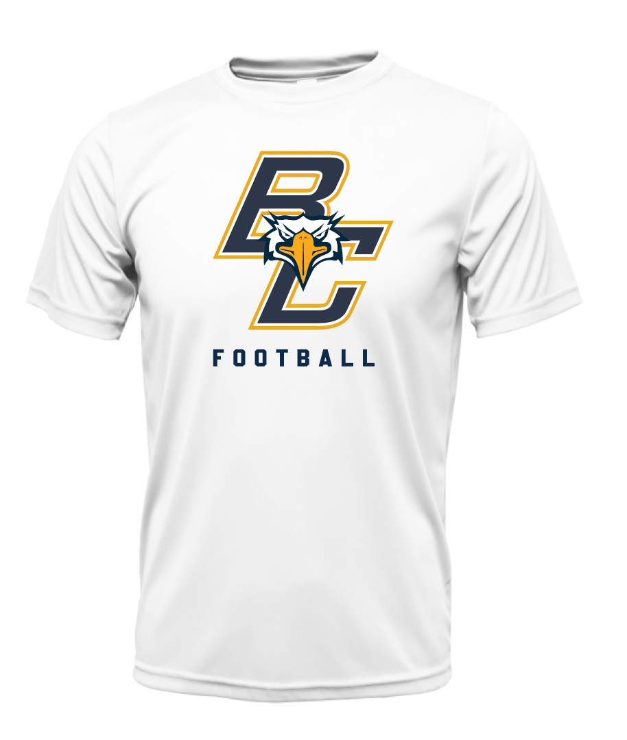 BCHS Football Moisture Management Tee with BC Logo