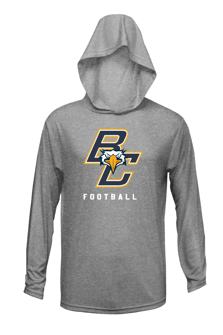 BCHS Football LS Hooded Tee with BC Logo