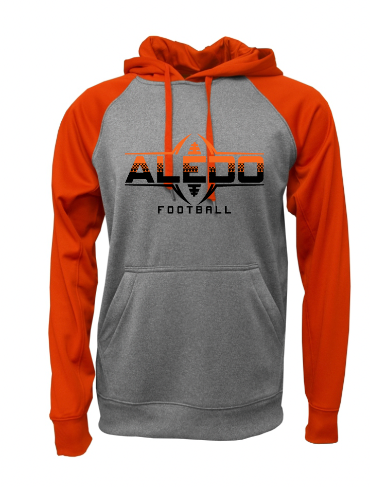 Aledo Football Colorblock Moisture Management Fleece Hoodie