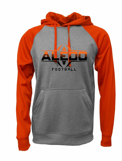 Aledo Football Colorblock Moisture Management Fleece Hoodie
