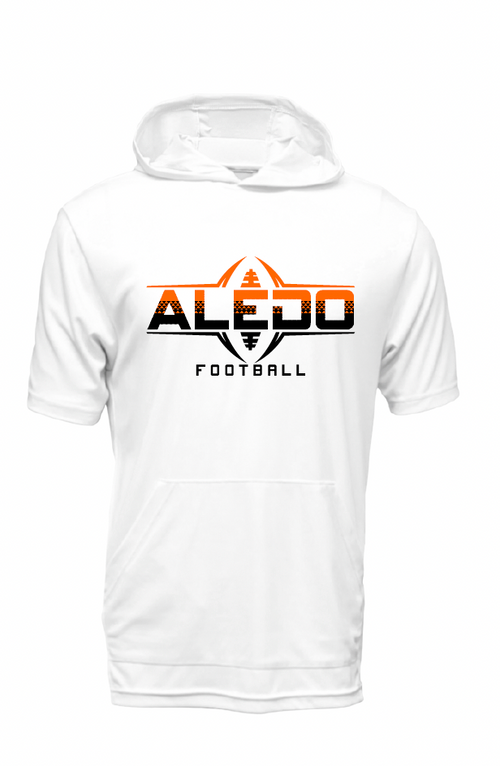 Aledo Football Moisture Management Hooded Tee