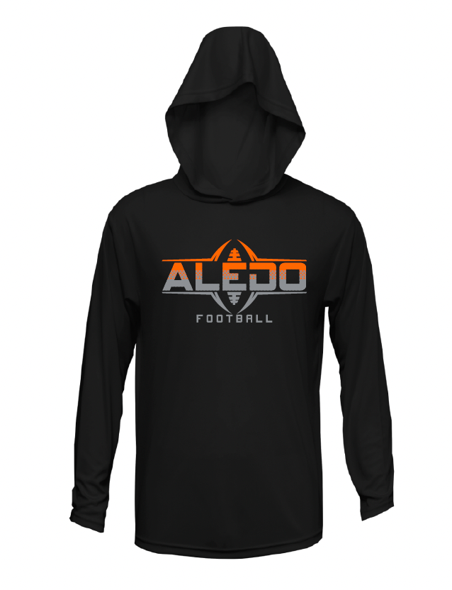 Aledo Football Long Sleeve Moisture Management Hooded Tee