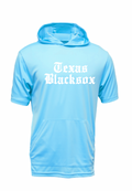 Texas Blacksox Short Sleeve Moisture Management Hooded Tees - Old English Logo