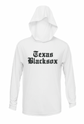 Texas Blacksox Long Sleeve Moisture Management Hooded Tees - Old English Logo
