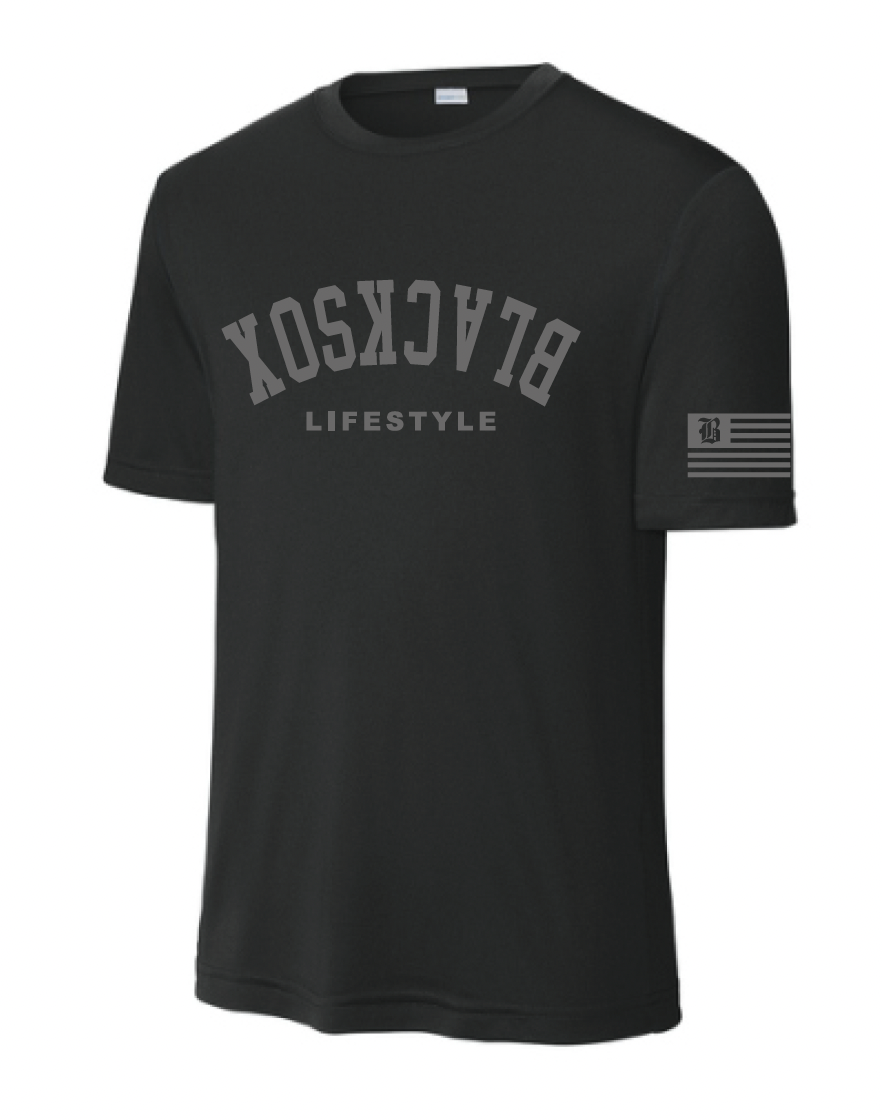 Texas Blacksox Moisture Management Tee - Upside Down Logo