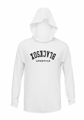 Texas Blacksox Long Sleeve Moisture Management Hooded Tees - Upside Down Logo