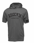 Texas Blacksox Short Sleeve Moisture Management Hooded Tees - Upside Down Logo