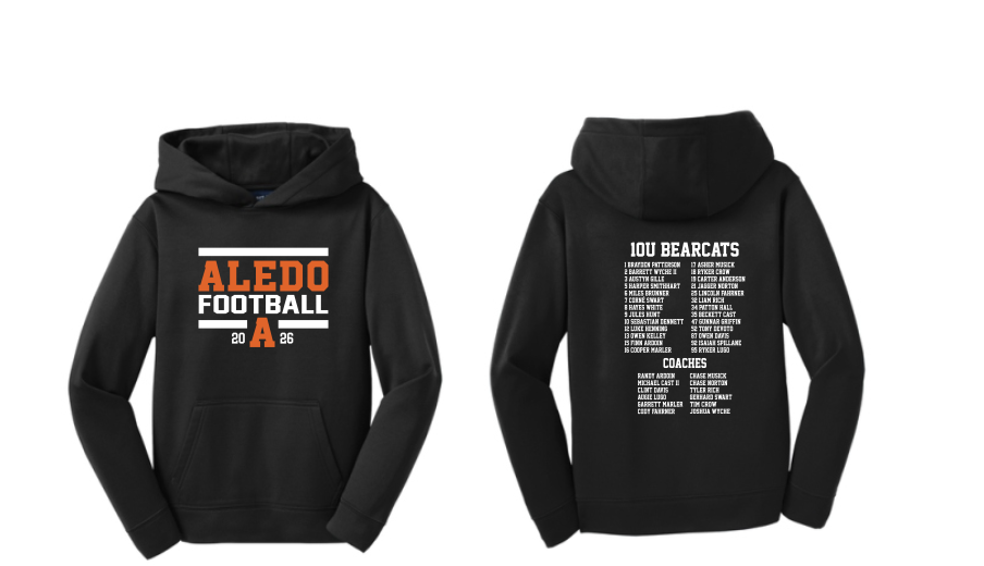 10u Wyche Football Moisture Management Hoodie - Block Logo
