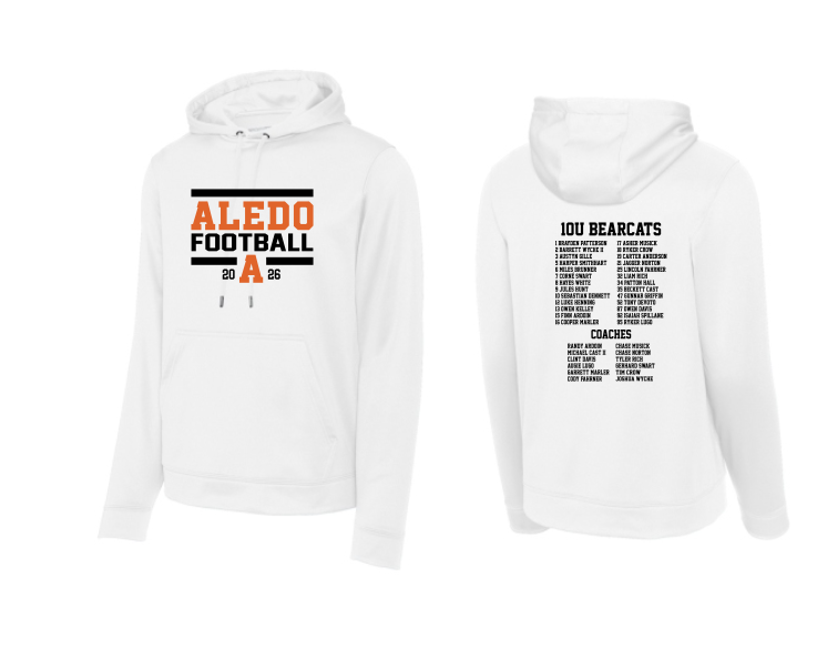 10u Wyche Football Moisture Management Hoodie - Block Logo