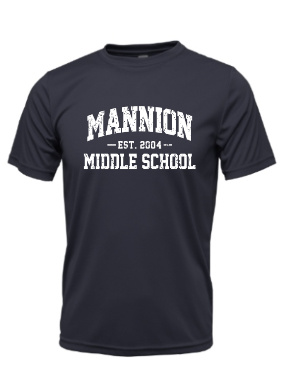 Mannion Middle School Moisture Management Short Sleeve Tee