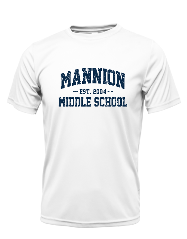 Mannion Middle School Moisture Management Short Sleeve Tee